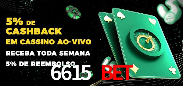 Promoções do cassino ao Vivo 6615 Bet